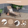 image:imageGiantex Patio Lounge Chairs for Pool Area Outdoor Chaise Lounger with 6 Adjustable Position Smooth Wheels and QuickDrying Fabric Lawn Recliner for Backyard Garden Sunbathing Chair 1 GrayBrown