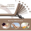 image:imageGiantex Patio Lounge Chairs for Pool Area Outdoor Chaise Lounger with 6 Adjustable Position Smooth Wheels and QuickDrying Fabric Lawn Recliner for Backyard Garden Sunbathing Chair 1 GrayBrown