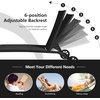 image:imageGiantex Patio Lounge Chairs for Pool Area Outdoor Chaise Lounger with 6 Adjustable Position Smooth Wheels and QuickDrying Fabric Lawn Recliner for Backyard Garden Sunbathing Chair 1 GrayBlack