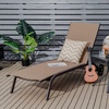 image:imageGiantex Patio Lounge Chairs for Pool Area Outdoor Chaise Lounger with 6 Adjustable Position Smooth Wheels and QuickDrying Fabric Lawn Recliner for Backyard Garden Sunbathing Chair 1 GrayBrown