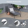 image:imageGiantex Patio Lounge Chairs for Pool Area Outdoor Chaise Lounger with 6 Adjustable Position Smooth Wheels and QuickDrying Fabric Lawn Recliner for Backyard Garden Sunbathing Chair 1 GrayGrey