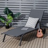 image:imageGiantex Patio Lounge Chairs for Pool Area Outdoor Chaise Lounger with 6 Adjustable Position Smooth Wheels and QuickDrying Fabric Lawn Recliner for Backyard Garden Sunbathing Chair 1 GrayGrey