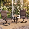 image:imageGiantex Patio Swivel Chairs Set of 2 Outdoor Dining Chairs wPadded Seat amp High Back Curved Armrests HeavyDuty Metal Frame for Garden Lawn Backyard Poolside PorchBrown