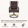 image:imageGiantex Patio Swivel Chairs Set of 2 Outdoor Dining Chairs wPadded Seat amp High Back Curved Armrests HeavyDuty Metal Frame for Garden Lawn Backyard Poolside PorchBrown