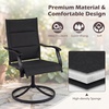 image:imageGiantex Patio Swivel Chairs Set of 2 Outdoor Dining Chairs wPadded Seat amp High Back Curved Armrests HeavyDuty Metal Frame for Garden Lawn Backyard Poolside PorchBlack