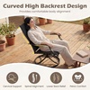 image:imageGiantex Patio Swivel Chairs Set of 2 Outdoor Dining Chairs wPadded Seat amp High Back Curved Armrests HeavyDuty Metal Frame for Garden Lawn Backyard Poolside PorchBlack