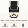 image:imageGiantex Patio Swivel Chairs Set of 2 Outdoor Dining Chairs wPadded Seat amp High Back Curved Armrests HeavyDuty Metal Frame for Garden Lawn Backyard Poolside PorchBlack