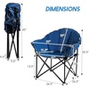 image:imageGiantex Portable Camping Chair Outdoor Folding Moon Saucer Chair for Lawn with Soft Padded Seat Cup Holder and Carry BagNavy