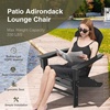 image:imageGiantex Set of 2 Adirondack Chair Weather Resistant HDPE Outdoor Fire Pit Chairs WRetractable Ottoman 330LBS Weight Capacity for Backyard Poolside Garden Lawn Patio Lounge Chair 2 CoffeeBlack