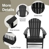 image:imageGiantex Set of 2 Adirondack Chair Weather Resistant HDPE Outdoor Fire Pit Chairs WRetractable Ottoman 330LBS Weight Capacity for Backyard Poolside Garden Lawn Patio Lounge Chair 2 CoffeeBlack