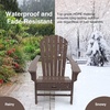 image:imageGiantex Set of 2 Adirondack Chair Weather Resistant HDPE Outdoor Fire Pit Chairs WRetractable Ottoman 330LBS Weight Capacity for Backyard Poolside Garden Lawn Patio Lounge Chair 2 CoffeeCoffee