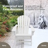 image:imageGiantex Set of 2 Adirondack Chair Weather Resistant HDPE Outdoor Fire Pit Chairs WRetractable Ottoman 330LBS Weight Capacity for Backyard Poolside Garden Lawn Patio Lounge Chair 2 CoffeeWhite