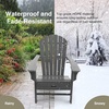 image:imageGiantex Set of 2 Adirondack Chair Weather Resistant HDPE Outdoor Fire Pit Chairs WRetractable Ottoman 330LBS Weight Capacity for Backyard Poolside Garden Lawn Patio Lounge Chair 2 CoffeeGrey