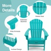 image:imageGiantex Set of 2 Adirondack Chair Weather Resistant HDPE Outdoor Fire Pit Chairs WRetractable Ottoman 330LBS Weight Capacity for Backyard Poolside Garden Lawn Patio Lounge Chair 2 CoffeeTurquoise