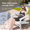 image:imageGiantex Set of 2 Adirondack Chair Weather Resistant HDPE Outdoor Fire Pit Chairs WRetractable Ottoman 330LBS Weight Capacity for Backyard Poolside Garden Lawn Patio Lounge Chair 2 CoffeeWhite