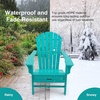image:imageGiantex Set of 2 Adirondack Chair Weather Resistant HDPE Outdoor Fire Pit Chairs WRetractable Ottoman 330LBS Weight Capacity for Backyard Poolside Garden Lawn Patio Lounge Chair 2 CoffeeTurquoise