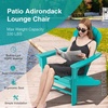 image:imageGiantex Set of 2 Adirondack Chair Weather Resistant HDPE Outdoor Fire Pit Chairs WRetractable Ottoman 330LBS Weight Capacity for Backyard Poolside Garden Lawn Patio Lounge Chair 2 CoffeeTurquoise