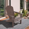 image:imageGiantex Set of 2 Adirondack Chair Weather Resistant HDPE Outdoor Fire Pit Chairs WRetractable Ottoman 330LBS Weight Capacity for Backyard Poolside Garden Lawn Patio Lounge Chair 2 CoffeeCoffee