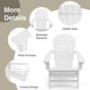 image:imageGiantex Set of 2 Adirondack Chair Weather Resistant HDPE Outdoor Fire Pit Chairs WRetractable Ottoman 330LBS Weight Capacity for Backyard Poolside Garden Lawn Patio Lounge Chair 2 CoffeeWhite