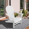image:imageGiantex Set of 2 Adirondack Chair Weather Resistant HDPE Outdoor Fire Pit Chairs WRetractable Ottoman 330LBS Weight Capacity for Backyard Poolside Garden Lawn Patio Lounge Chair 2 CoffeeWhite