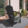 image:imageGiantex Set of 2 Adirondack Chair Weather Resistant HDPE Outdoor Fire Pit Chairs WRetractable Ottoman 330LBS Weight Capacity for Backyard Poolside Garden Lawn Patio Lounge Chair 2 CoffeeBlack