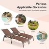 image:imageGiantex Set of 2 Outdoor Chaise Lounge Chair Patio Stackable Folding Lounger with 5Level Adjustable Backrest Steel Frame Outside Recliner for Poolside Backyard Sunbathing Chair 2 BrownBrown