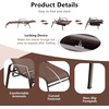 image:imageGiantex Set of 2 Outdoor Chaise Lounge Chair Patio Stackable Folding Lounger with 5Level Adjustable Backrest Steel Frame Outside Recliner for Poolside Backyard Sunbathing Chair 2 BrownBrown