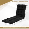 image:imageGiantex Set of 4 Lounge Chair Cushion Outdoor Padded Cushion with String Ties Patio Recliner Chaise Lounge Pads Replacement for Garden Poolside 73X22X4 Inch Thick Indoor Floor Cushion GreyBlack