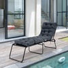 image:imageGiantex Set of 4 Lounge Chair Cushion Outdoor Padded Cushion with String Ties Patio Recliner Chaise Lounge Pads Replacement for Garden Poolside 73X22X4 Inch Thick Indoor Floor Cushion GreyGrey