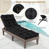 image:imageGiantex Set of 4 Lounge Chair Cushion Outdoor Padded Cushion with String Ties Patio Recliner Chaise Lounge Pads Replacement for Garden Poolside 73X22X4 Inch Thick Indoor Floor Cushion GreyBlack