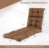 image:imageGiantex Set of 4 Lounge Chair Cushion Outdoor Padded Cushion with String Ties Patio Recliner Chaise Lounge Pads Replacement for Garden Poolside 73X22X4 Inch Thick Indoor Floor Cushion GreyBrown