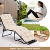 image:imageGiantex Set of 4 Lounge Chair Cushion Outdoor Padded Cushion with String Ties Patio Recliner Chaise Lounge Pads Replacement for Garden Poolside 73X22X4 Inch Thick Indoor Floor Cushion GreyBeige