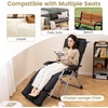 image:imageGiantex Set of 4 Lounge Chair Cushion Outdoor Padded Cushion with String Ties Patio Recliner Chaise Lounge Pads Replacement for Garden Poolside 73X22X4 Inch Thick Indoor Floor Cushion GreyBlack