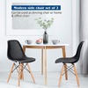 image:imageGiantex Set of 4 Modern Dining Chairs Outdoor Indoor Shell PP Lounge Side Chairs with Mesh Design Beech Wood Legs Tulip Leisure Chairs DSW Dining Chairs for Kitchen Dining Room WhiteBlack