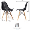 image:imageGiantex Set of 4 Modern Dining Chairs Outdoor Indoor Shell PP Lounge Side Chairs with Mesh Design Beech Wood Legs Tulip Leisure Chairs DSW Dining Chairs for Kitchen Dining Room WhiteBlack