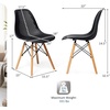 image:imageGiantex Set of 4 Modern Dining Chairs Outdoor Indoor Shell PP Lounge Side Chairs with Mesh Design Beech Wood Legs Tulip Leisure Chairs DSW Dining Chairs for Kitchen Dining Room WhiteBlack