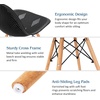 image:imageGiantex Set of 4 Modern Dining Chairs Outdoor Indoor Shell PP Lounge Side Chairs with Mesh Design Beech Wood Legs Tulip Leisure Chairs DSW Dining Chairs for Kitchen Dining Room WhiteBlack