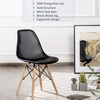 image:imageGiantex Set of 4 Modern Dining Chairs Outdoor Indoor Shell PP Lounge Side Chairs with Mesh Design Beech Wood Legs Tulip Leisure Chairs DSW Dining Chairs for Kitchen Dining Room WhiteBlack