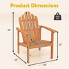 image:imageGiantex Stackable Adirondack Chair Set of 2 Outdoor Patio Chair with Slatted Backrest amp Seat Acacia Wood Fire Pit Chair for Deck Backyard Garden amp Lawn1 Pack