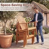 image:imageGiantex Stackable Adirondack Chair Set of 2 Outdoor Patio Chair with Slatted Backrest amp Seat Acacia Wood Fire Pit Chair for Deck Backyard Garden amp Lawn1 Pack