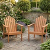 image:imageGiantex Stackable Adirondack Chair Set of 2 Outdoor Patio Chair with Slatted Backrest amp Seat Acacia Wood Fire Pit Chair for Deck Backyard Garden amp Lawn1 Pack