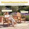 image:imageGiantex Stackable Adirondack Chair Set of 2 Outdoor Patio Chair with Slatted Backrest amp Seat Acacia Wood Fire Pit Chair for Deck Backyard Garden amp Lawn2 Packs