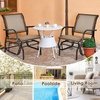 image:imageGiantex Swing Glider Chair WStudy Metal Frame Comfortable Patio Chair LoveSeat for Garden Porch Backyard Poolside Lawn Outdoor Rocking Chair 1 BrownBrown