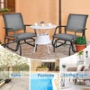 image:imageGiantex Swing Glider Chair WStudy Metal Frame Comfortable Patio Chair LoveSeat for Garden Porch Backyard Poolside Lawn Outdoor Rocking Chair 1 BrownGrey