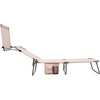 image:imageGiantex Tanning Chair Patio Chaise Lounge Chair with 5 Adjustable Position Shade Canopy Storage Pocket Camping Cot Outdoor Sunbathing Recliner for Poolside Lawn Folding Beach Chairs2 BlackBeige