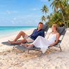 image:imageGiantex Tanning Chair with Face Hole Folding Beach Lounge Chair w 5Position Adjustable Backrest Storage Pocket Removable Cushion Outdoor Sunbathing Chair for Pool Camping 1GreenGrey