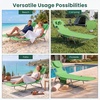 image:imageGiantex Tanning Chair with Face Hole Folding Beach Lounge Chair w 5Position Adjustable Backrest Storage Pocket Removable Cushion Outdoor Sunbathing Chair for Pool Camping 1GreenGreen