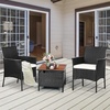 image:imagePatio Chairs Set of 2 All Weather Rattan Wicker Dining Chairs with Soft Removable Cushions Armrest Outdoor Dining Chairs for Garden Pool Backyard Lawn Porch Black