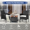 image:imagePatio Chairs Set of 2 All Weather Rattan Wicker Dining Chairs with Soft Removable Cushions Armrest Outdoor Dining Chairs for Garden Pool Backyard Lawn Porch Black