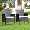 image:imagePatio Chairs Set of 2 All Weather Rattan Wicker Dining Chairs with Soft Removable Cushions Armrest Outdoor Dining Chairs for Garden Pool Backyard Lawn Porch Black